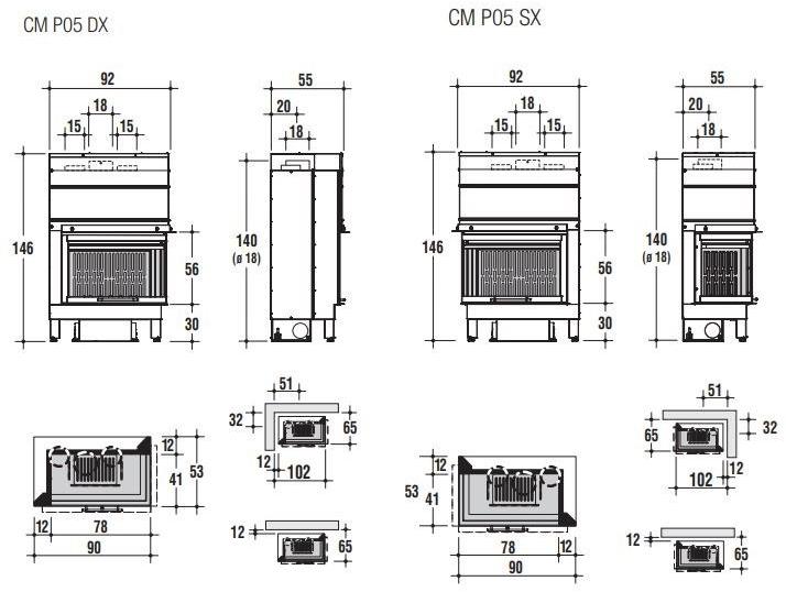 CAMINETTI MONTEGRAPPA Встроенный металлический камин на дровах sun-id-1363761 - Вид №1