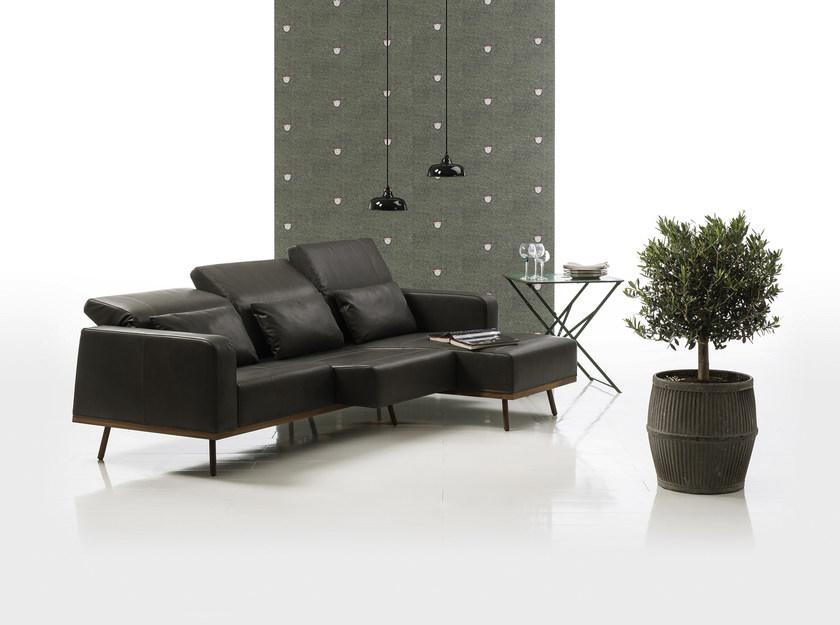 brühl Кожаный диван с шезлонгом Deep space sun-id-1365747 - Вид №1