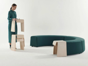 Модульная скамья из ткани