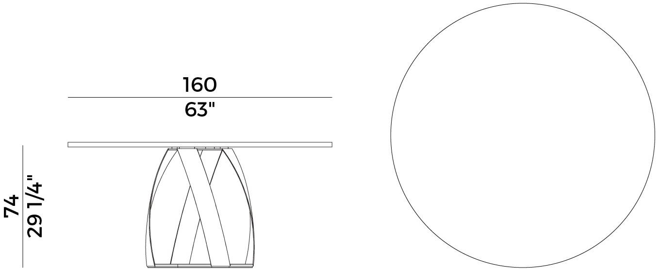 Potocco Круглый стол для гостиной Bon bon 770/tc - Вид №2