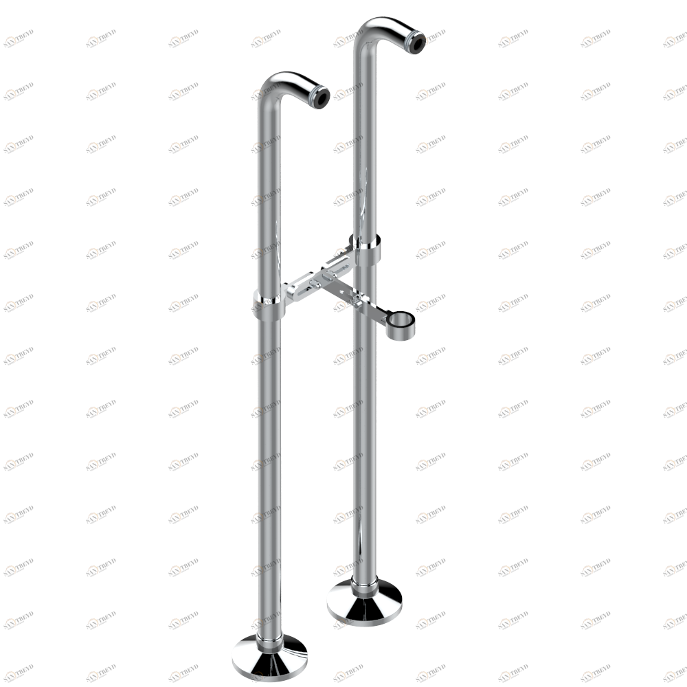 G00-800M/T Стойки напольные вертикальные подводящие Ø 26 мм М3/4 с отражателями (1 пара) и Т-образным креплением 150-200 мм к переливу для ванны Ø 26 мм Thg-paris прочие артикулы THG Хром G00-800M/T CAT.A
