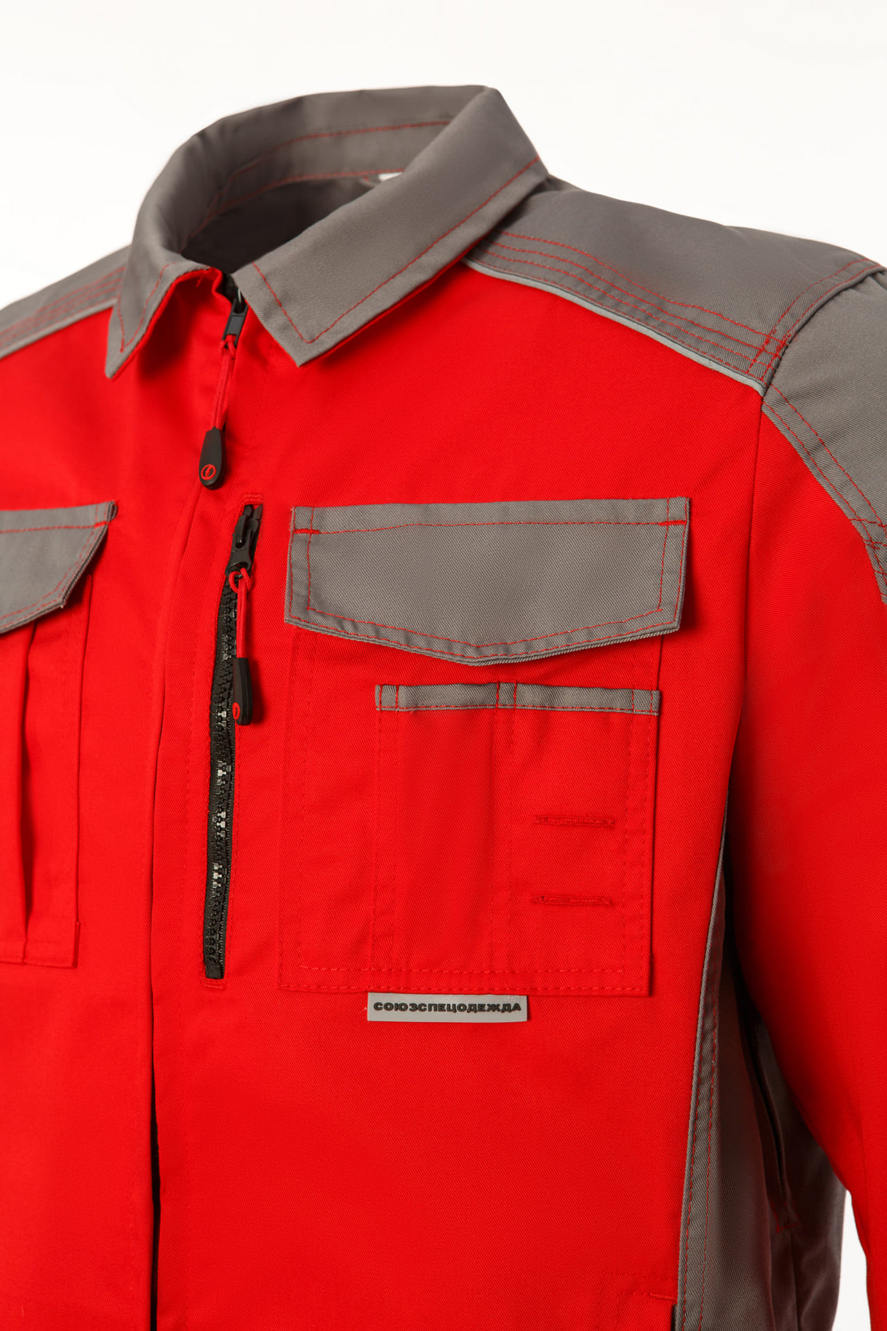 64645 Костюм  NEW 2 красный с серым STATUS  Летняя спецодежда  размер 56-58/182-188  - Вид №6