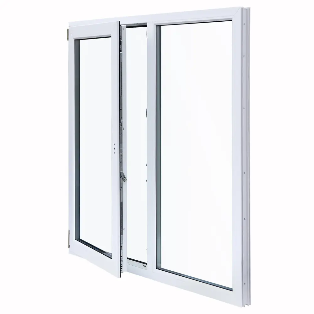 Окно пластиковое ПВХ Deceuninck двустворчатое 1410x1450мм (ВxШ) двуxкамерный стеклопакет белый/белый STLM-2124963 - Вид №2