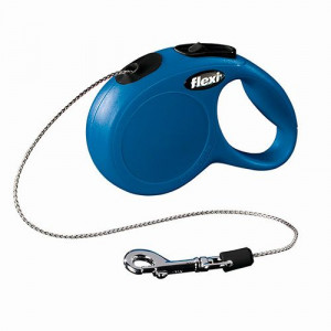 ПР0030978 Рулетка для собак Classic Basic S (до 12 килограммов) трос 5м синяя Flexi