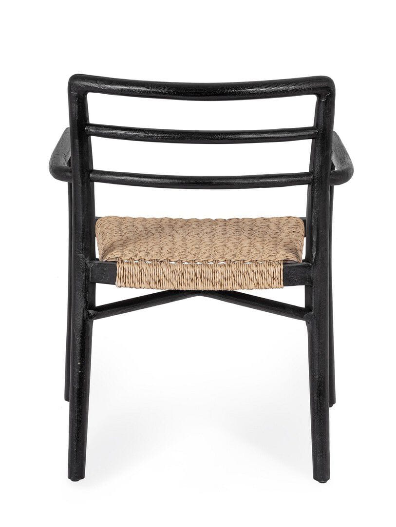 Штабелируемый садовый стул из тикового дерева с сиденьем из синтетического волокна BIZZOTTO LETICIA ARCH-00001024 - Вид №1