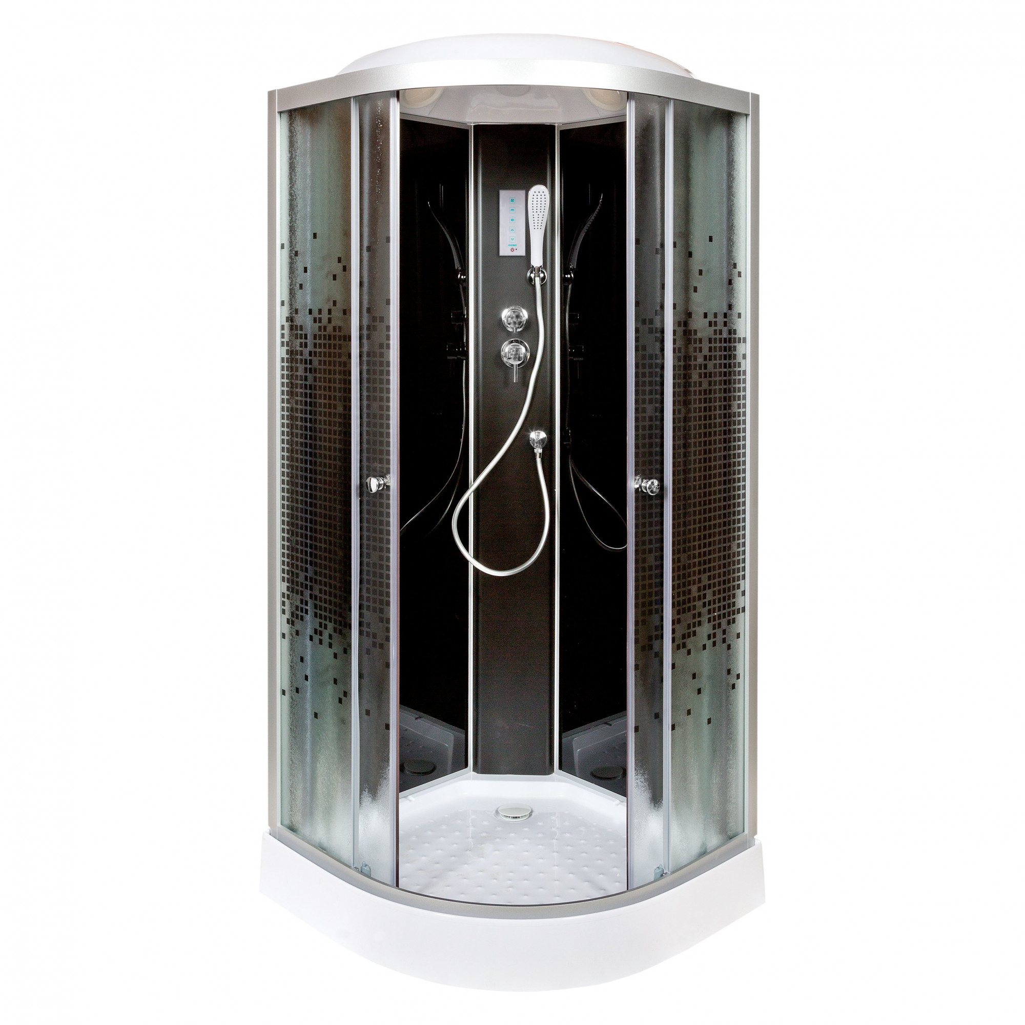 BМ4510 LED с гм. BLACK Душевая кабина DETO Серия ВМ L 809 с электрикой BLACK