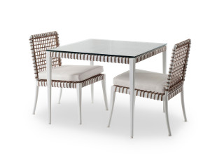 Квадратный алюминиевый обеденный стол