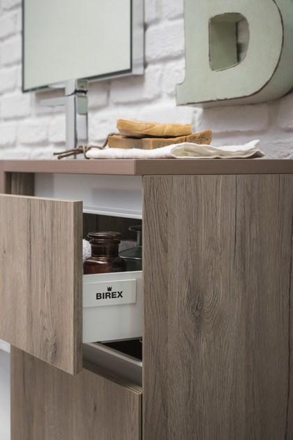 Birex Тумба под умывальник, лакированная, с зеркалом 45 sun-id-1454535 - Вид №3