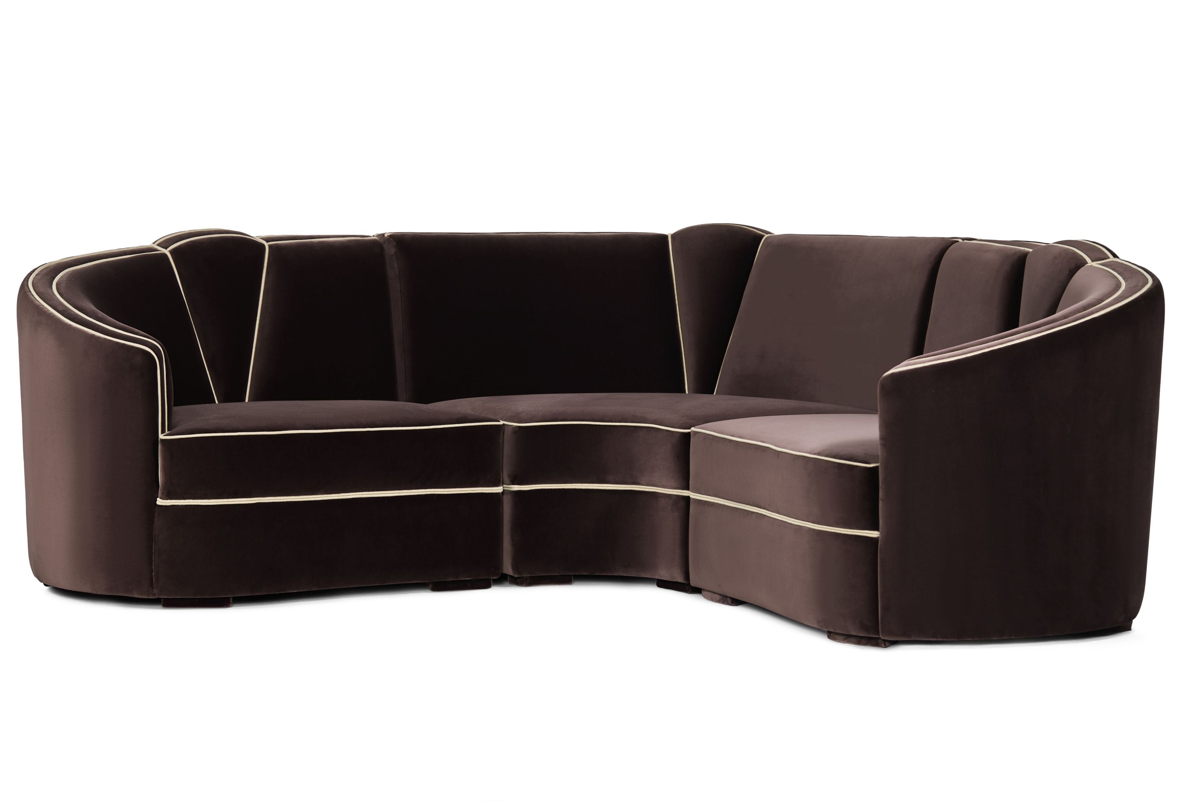 4-местный бархатный модульный диван Munna Жозефина ARCH-00130162 - Вид №3