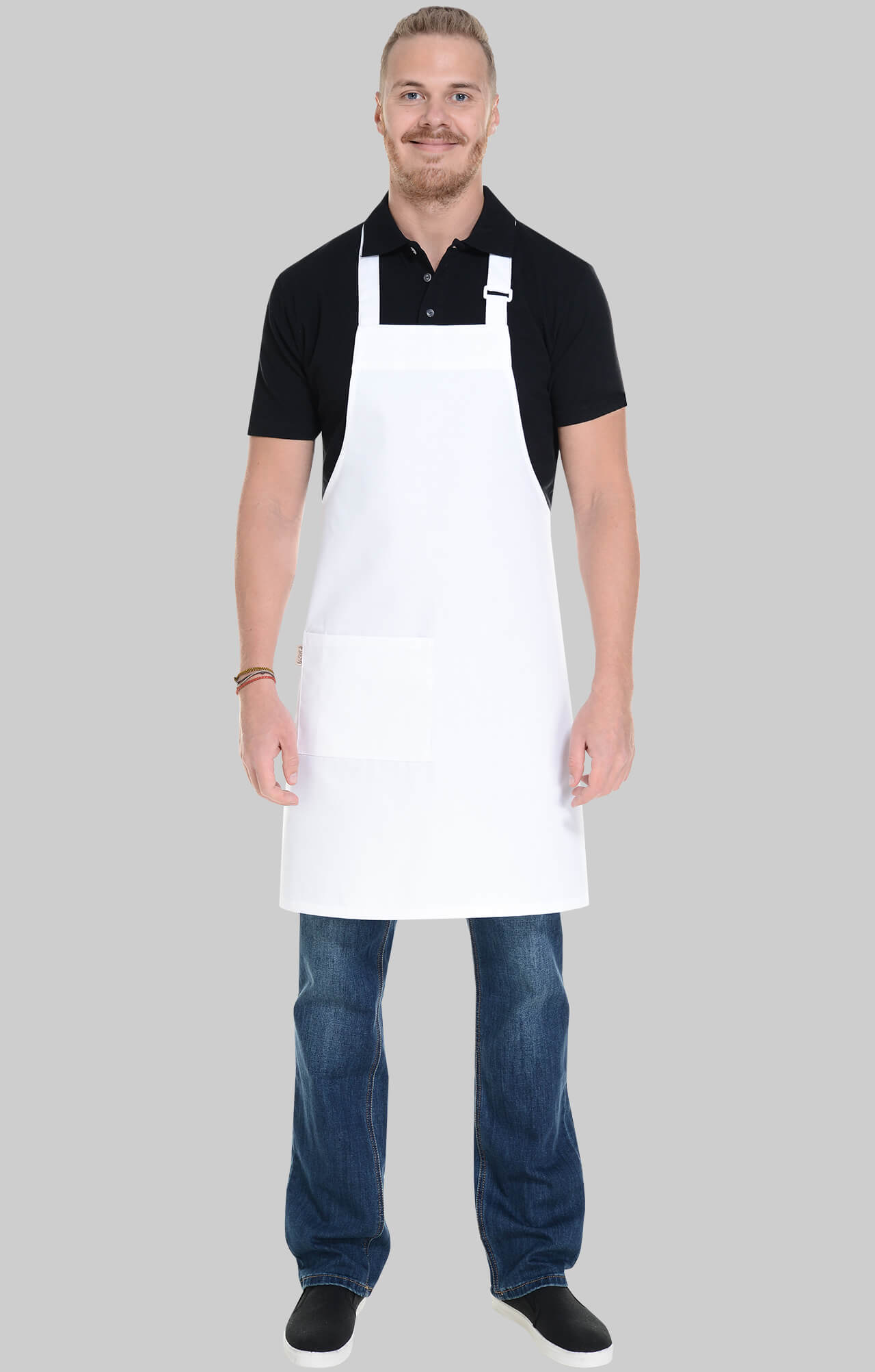 60123 Фартук с нагрудником white (белый) HORECA  Одежда для официантов  размер  - Вид №8