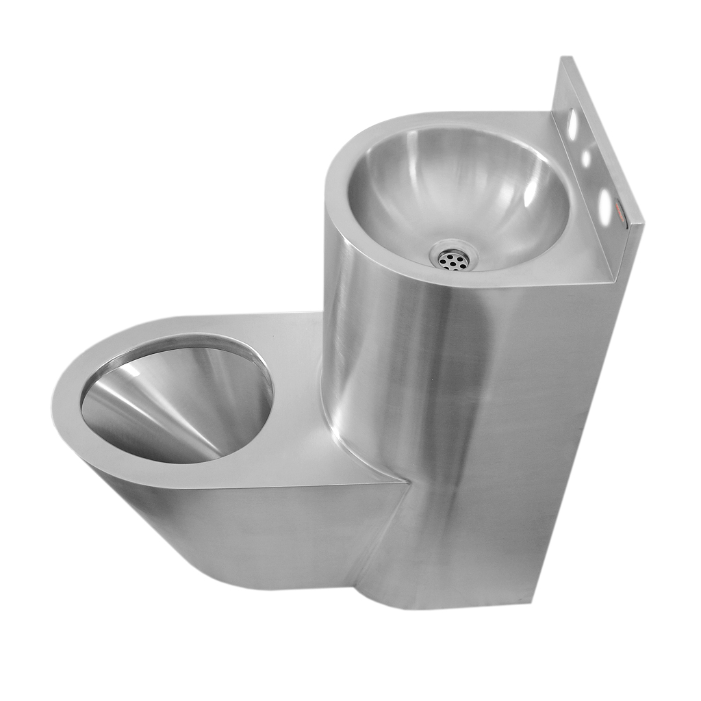 MF-233 Унитаз литой напольный с встроенной раковиной Public Steel  - Вид №2