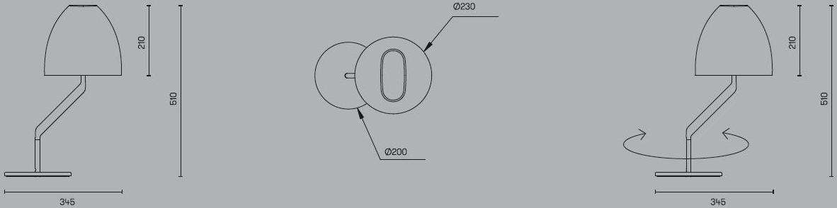 Grok Регулируемая настольная лампа из PMMA Flavia sun-id-1467821 - Вид №7