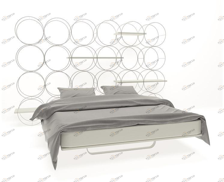 Barel Кровать двуспальная железная с высоким изголовьем Filodiferro sun-id-1441526