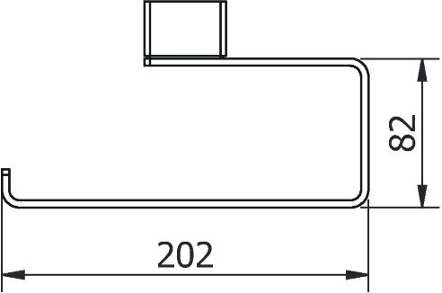 11338A Полотенцедержатель подвесной цвет хром LANGBERGER VICO - Вид №3