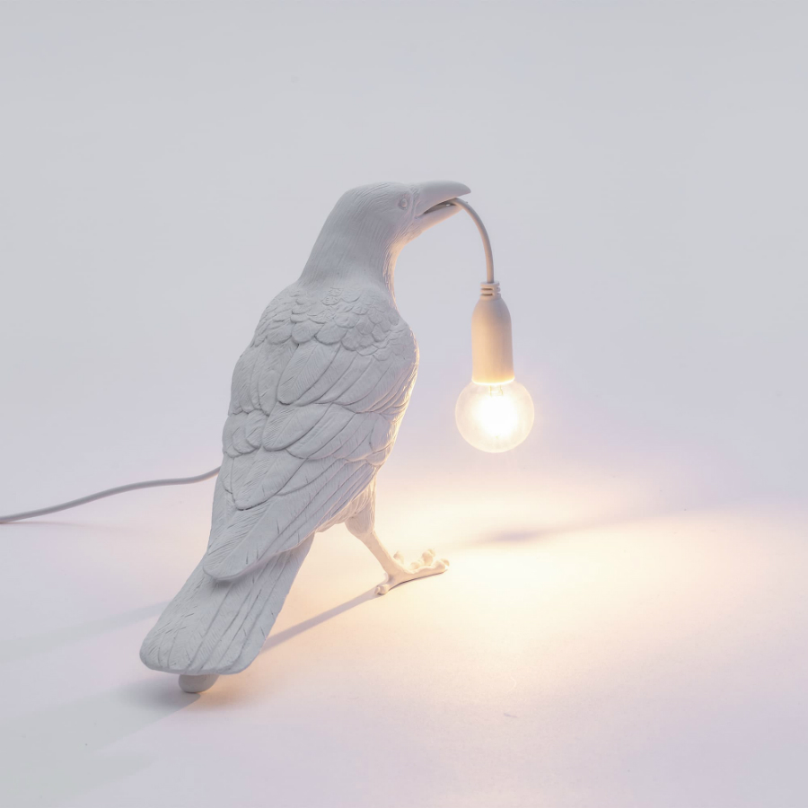 Светильник настольный Bird Lamp Waiting, белый Seletti 14732 - Вид №2