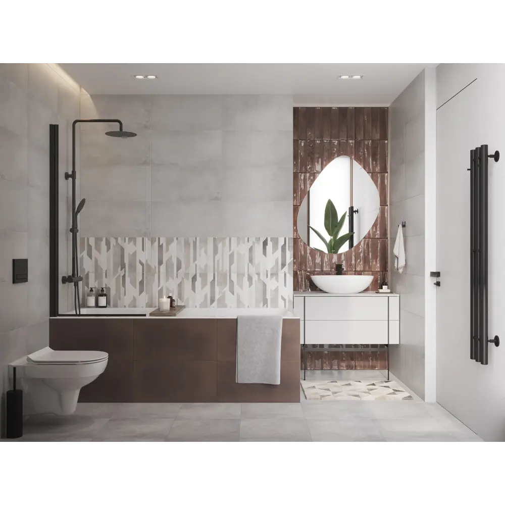 Плитка настенная KREAFORTA Cascada 29.8x59.8 см 1.425 м² глянцевая цвет коричневый 89440748 STLM-2186248 - Вид №3