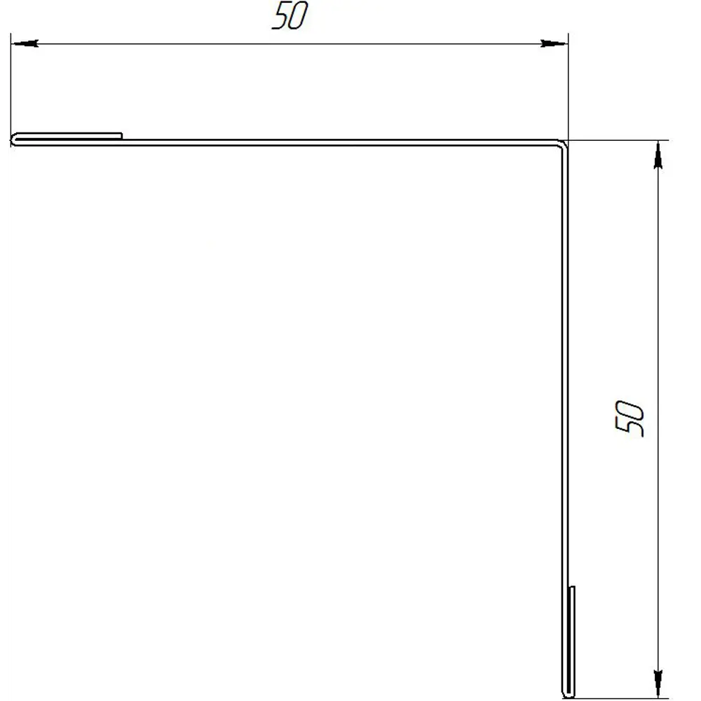 Планка для внутренних углов 50x50 мм 2 м 0.4 мм RAL 6005 зеленый 84427783 STLM-2110083 Santreyd  - Вид №1