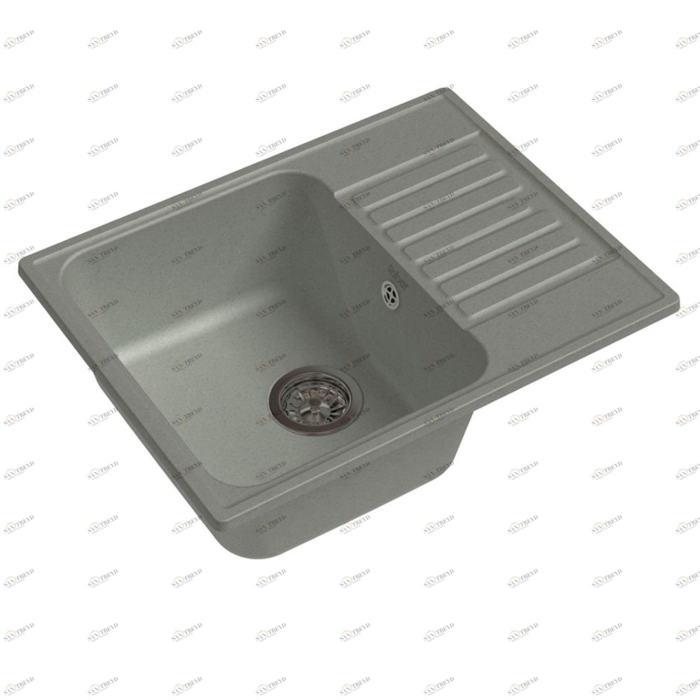 RQ89 бетон Мойка кухонная прямоугольная Raiber 