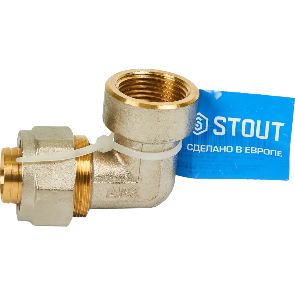 Угол комбинированный 90° Stout 1"x32 мм ВР латунь SFS-0007-000132 82306119 STLM-2180428  - Вид №3