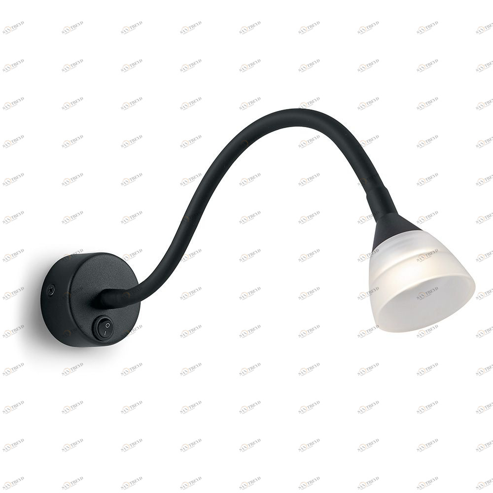 Бра светодиодное гибкое с акриловым плафоном черное 3700К Feron 41231 FERON  00-3955641 Черный 