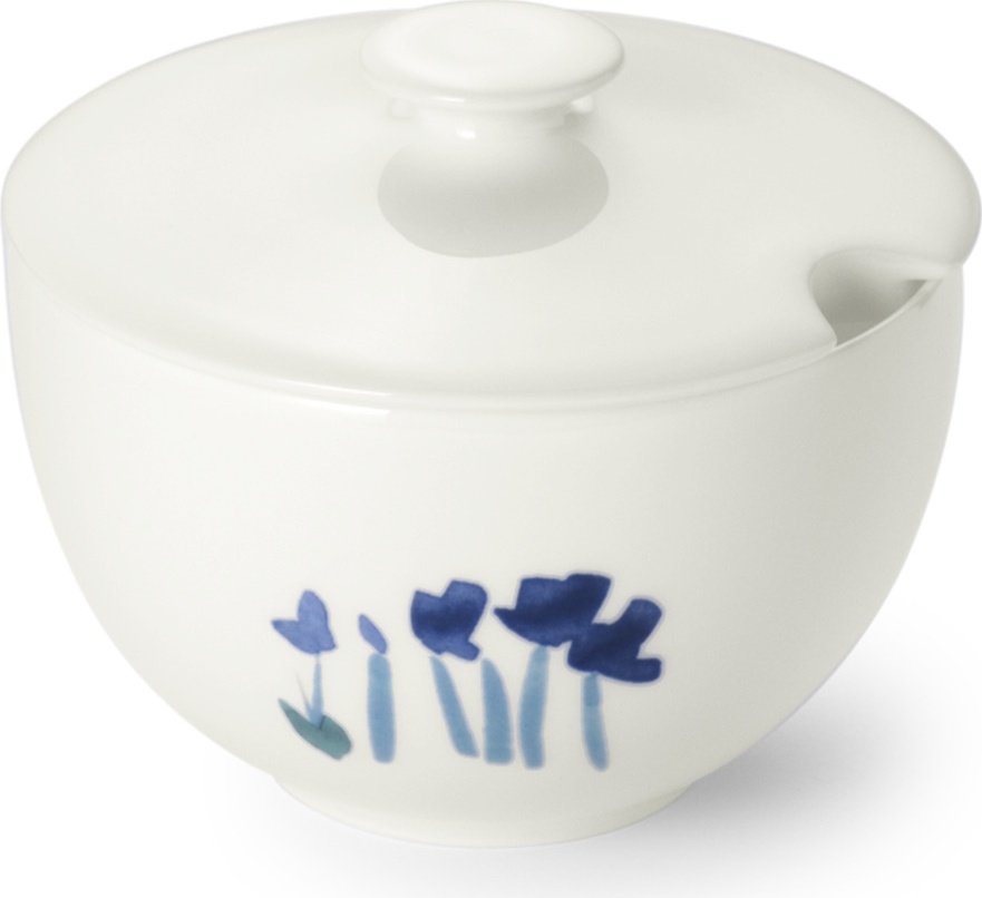 10639823 Dibbern Сахарница круглая Dibbern "Впечатление.Дельфиниум" 250мл Фарфор 