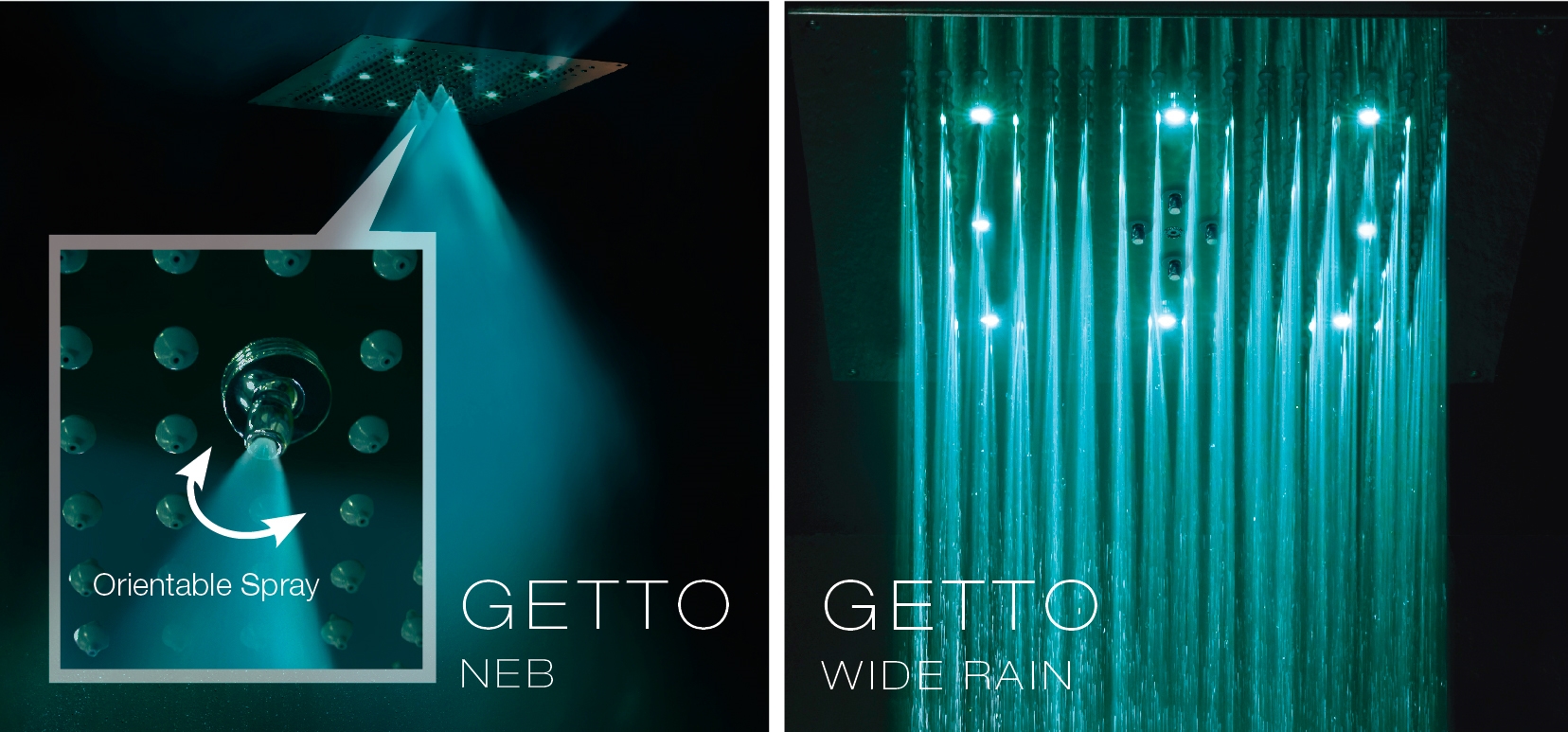 H38661 Потолочный & настенный душ DREAM-NEB - 2 Sprays - RGB CROMOTHERAPY BOSSINI  - Вид №6