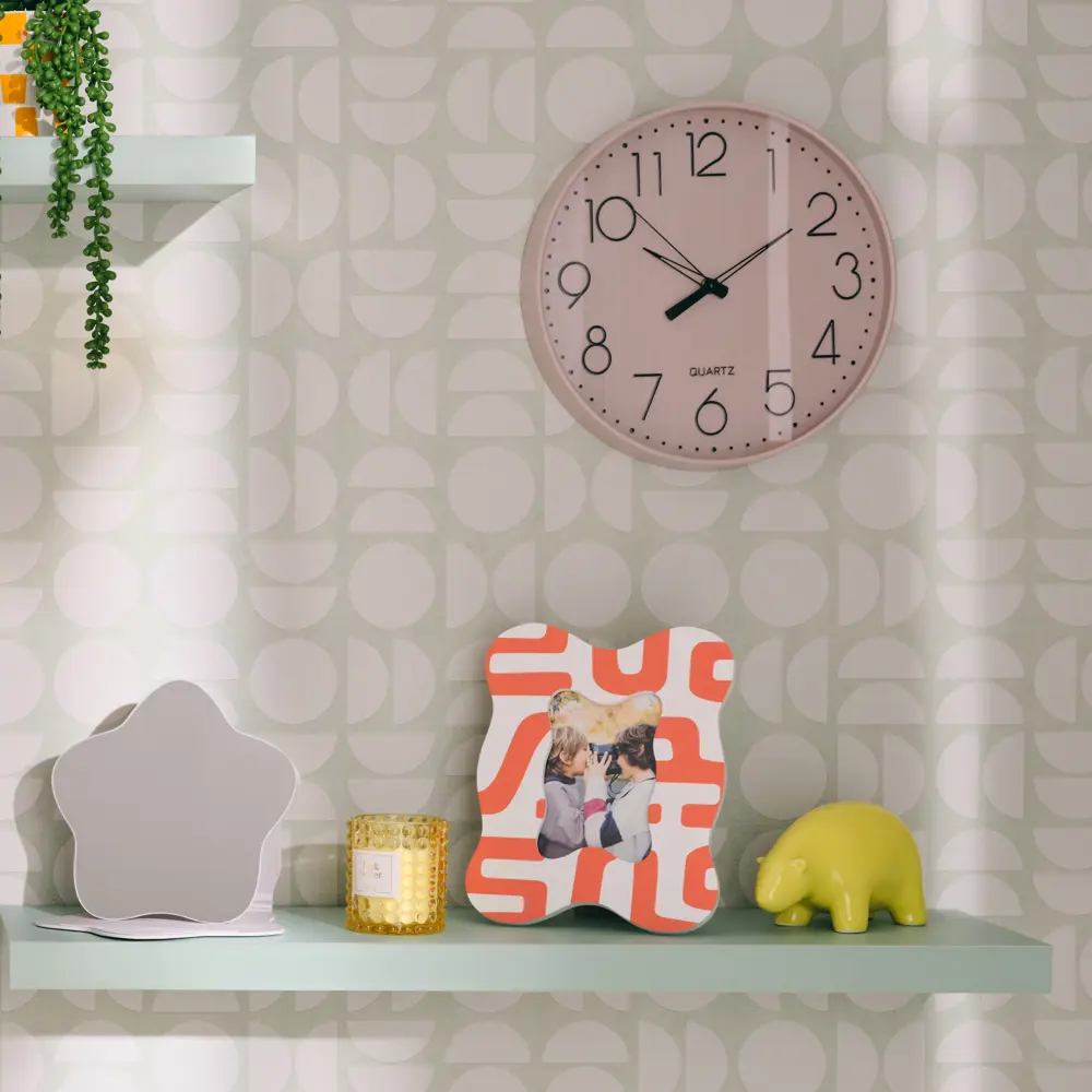 Часы настенные круглые пластик цвет розовый бесшумные ø30.5 см Santreyd STLM-2166101 - Вид №3