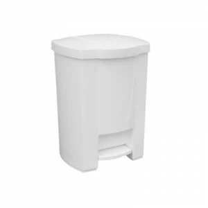 KAB403 Мусорное ведро открывается пластиковой педалью-кнопкой вместимостью 20 л, цвет БЕЛЫЙ Merida