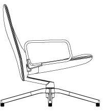 KNOLL Кресло поворотное на 4-х спицах с подлокотниками Pilot sun-id-1394489 - Вид №4