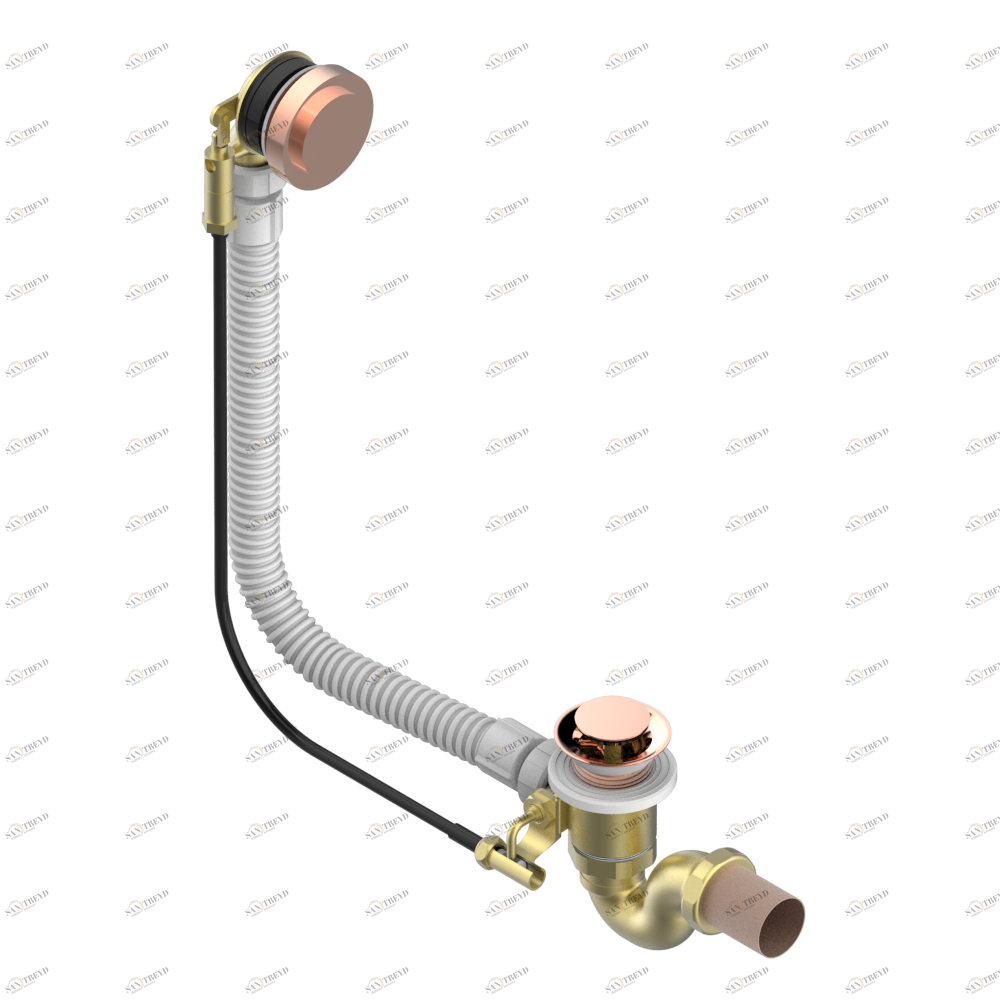 G9A-300 Перелив для ванны - модель THG Thg-paris System métal lisse Розовое золото G9A-300 CAT.F