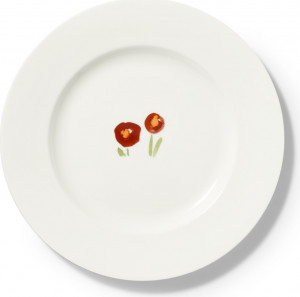 10639878 Dibbern Тарелка закусочная Dibbern "Впечатление.Красные маки" 21см Фарфор