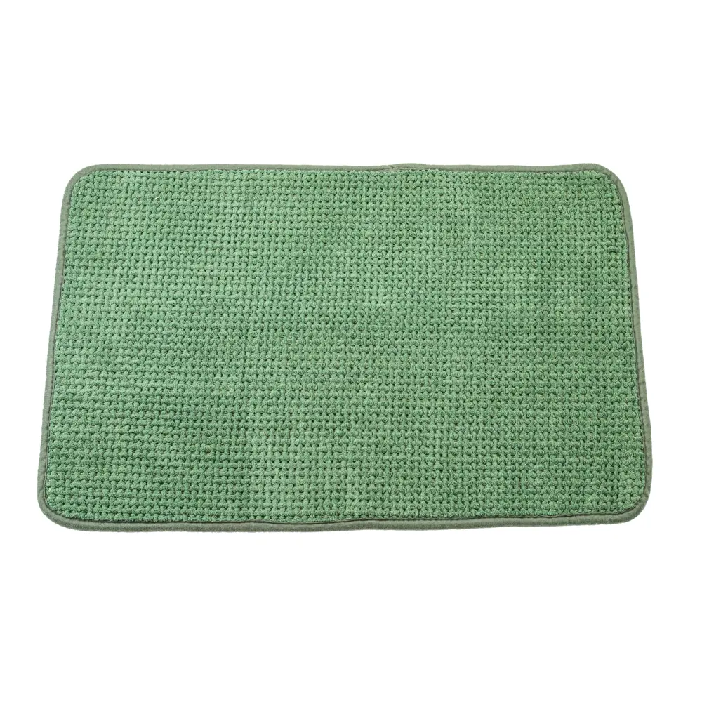 Коврик для ванной SWENSA Slot - уют и безопасность в зеленом исполнении 89379352 STLM-1522066
