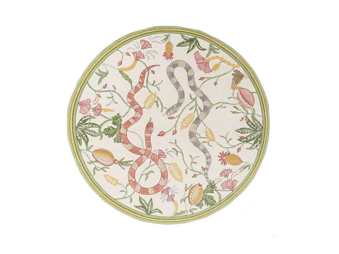 Бамбуковый Шелковый круглый ковер ручной работы Jaipur Rugs Jardins du Monde ARCH-00041735