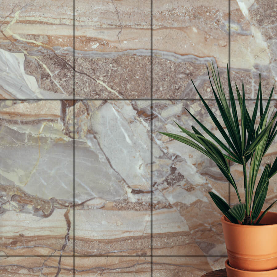 Панель SPC глянец Stella Kerama Купрум 560*280*2,5мм (8 шт в упак) АКВАТОН STSR-309 - Вид №7