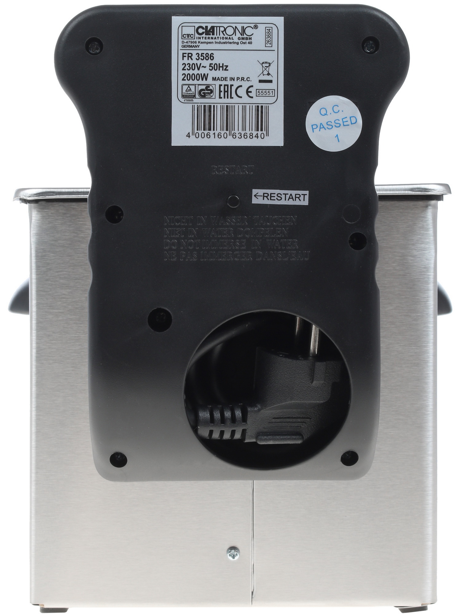 1122172 Фритюрница Clatronic FR 3586 серебристый STDN-0101268 - Вид №6