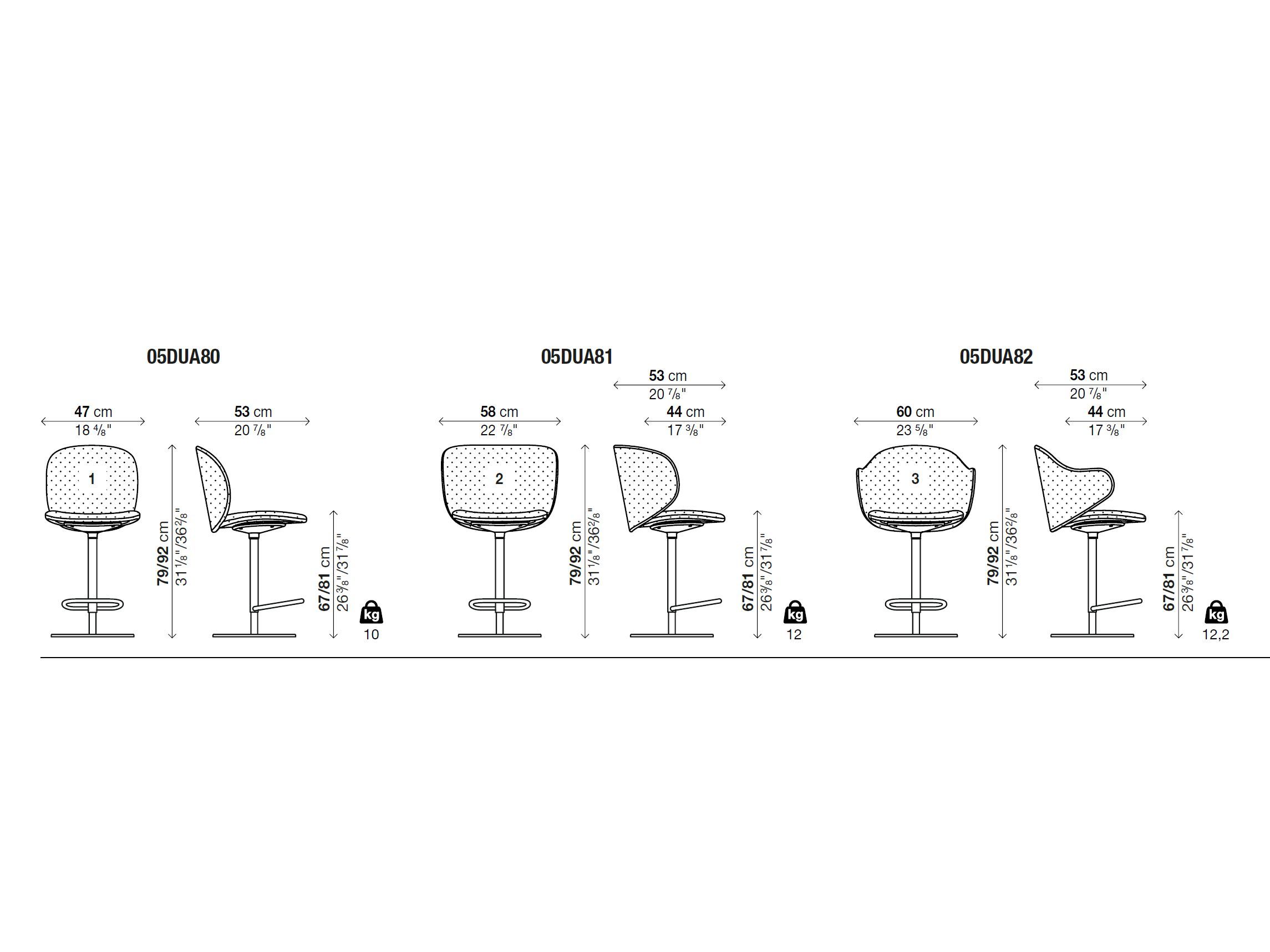 Регулируемая высота стула со спинкой Kristalia Dua ARCH-00028032 - Вид №2