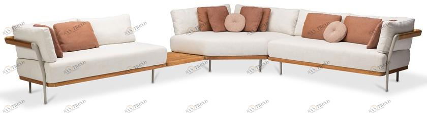 MANUTTI Угловой модульный садовый диван из ткани Flex sun-id-1392170