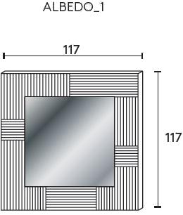 ALBEDO Квадратное настенное зеркало из мдф sun-id-1485542 - Вид №6