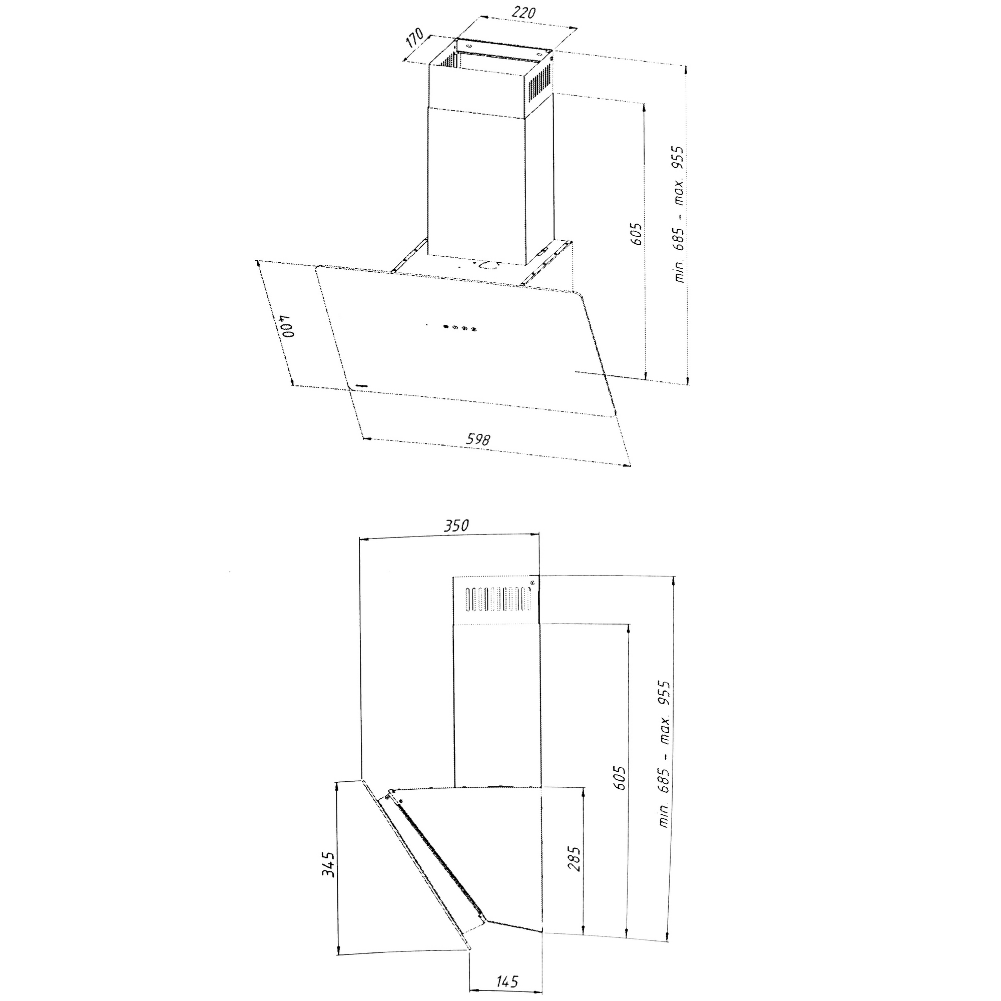 9907753 Вытяжка наклонная Akpo WK-11 Smart II черный STDN-0092670 - Вид №12