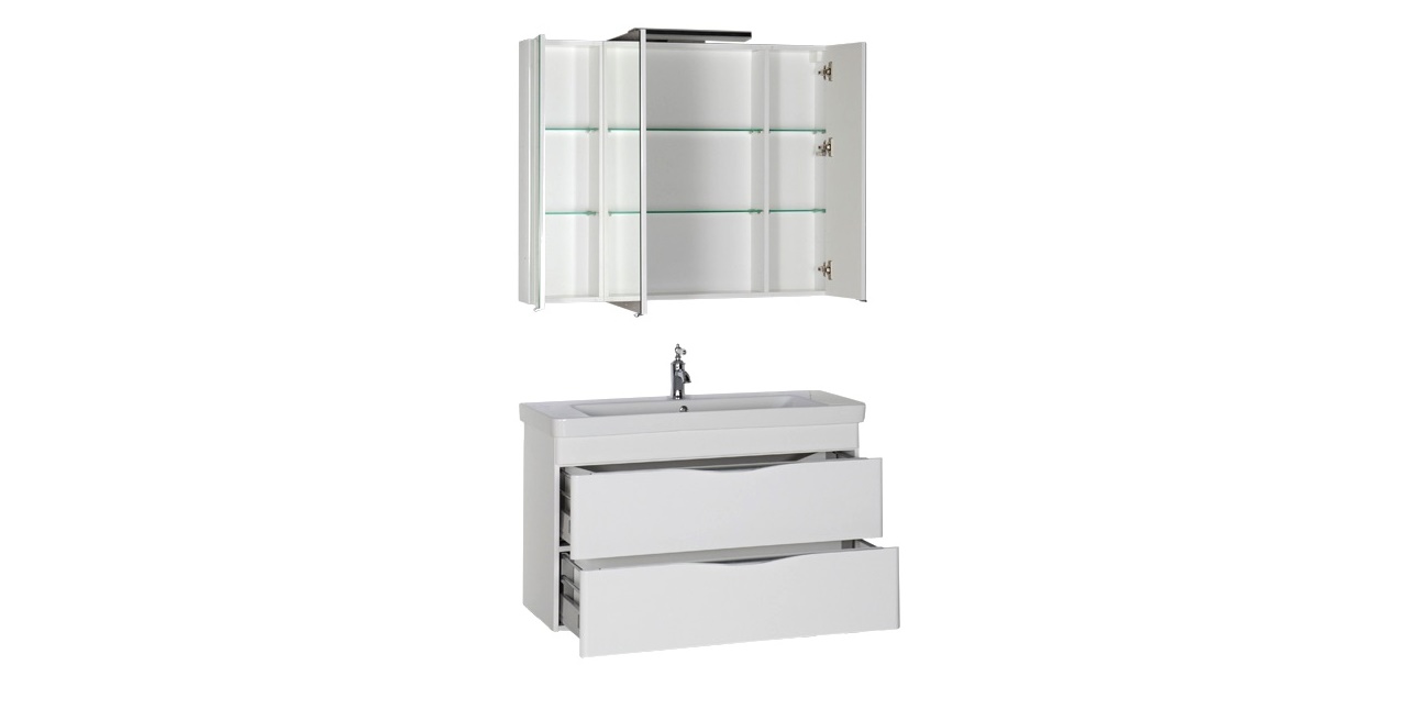 Комплект мебели Aquanet Орлеан 105 белый 00183182 - Вид №3