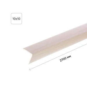 Угол ПВХ 10x10x2700 мм слоновая кость 18324409 STLM-2044028