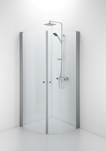 58990190 Душевой уголок IFO Space Complete с гнутыми дверцами, алюминиевый профиль, прозрачное стекло с ручкой, SBNK 900 x 900