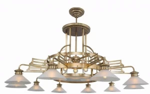 Patinas Lighting Люстра из латуни ручной работы Snooker