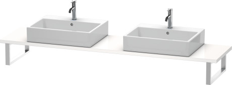 DS105C09191 DuraStyle Консоль для накладной и встраиваемой сверху раковины компакт Серо-коричневый декор Duravit - Вид №1
