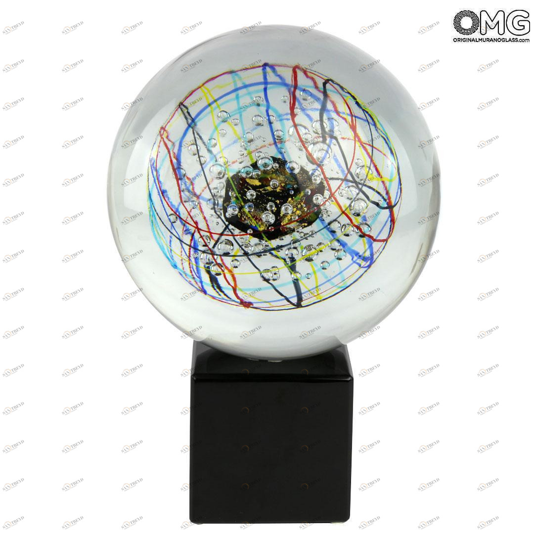 3922 ORIGINALMURANOGLASS Скульптура Шар предсказаний - муранское стекло OMG 18 см 