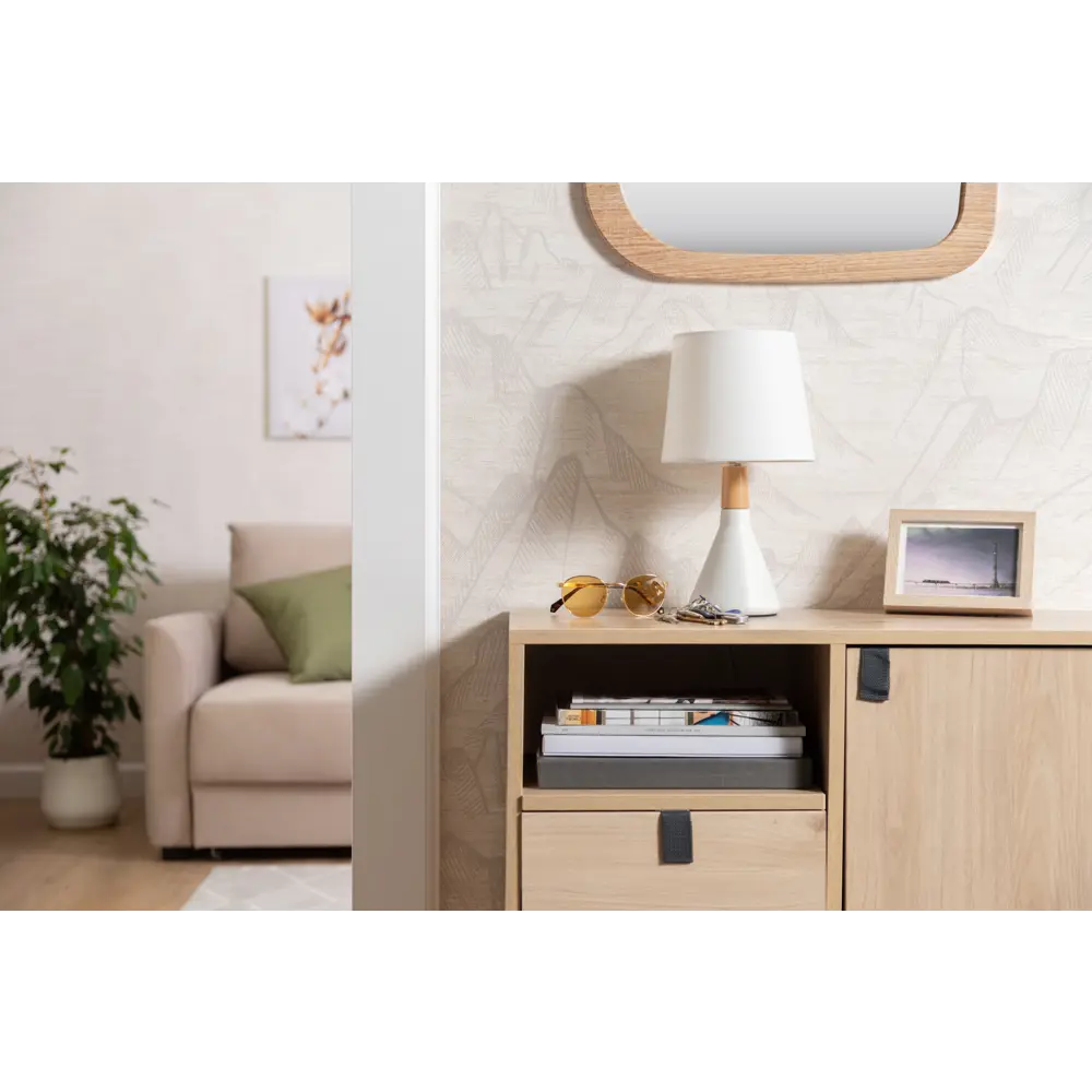 Настольная лампа Inspire Marseille 1xE14x40 Вт, металл/лён, цвет белый 18580402 STLM-2168686  - Вид №6