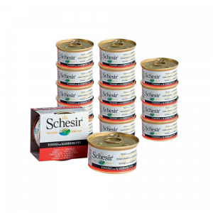 Т0040972*14 Корм для кошек тунец, креветки конс. 85г (упаковка - 14 шт) SCHESIR