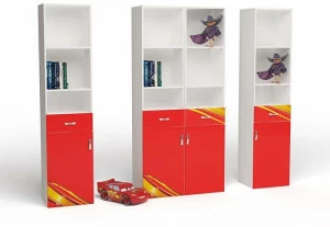 Стеллаж узкий ABC-KING Champion красная сторона правая)