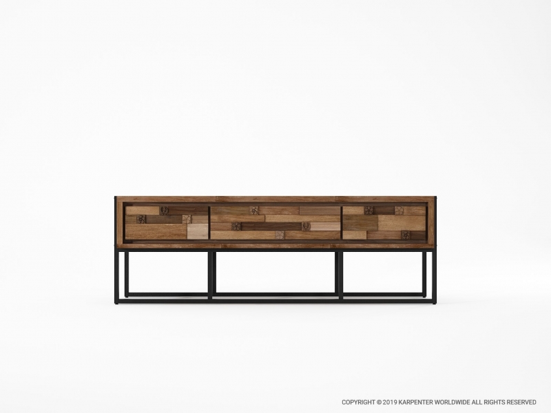 478_1178 Медиа-шкаф с 3 ящиками Karpenter Carv'n in Black 