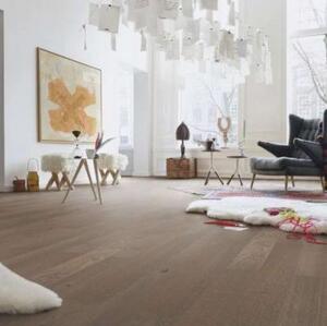 Паркетная доска Meister PS 300 Серая глина 8232 Дуб Натур с брашью (Текстурированная) 1187х142 мм.